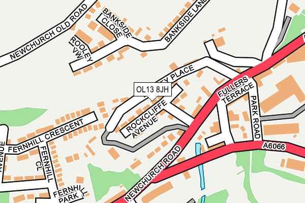 OL13 8JH map - OS OpenMap – Local (Ordnance Survey)