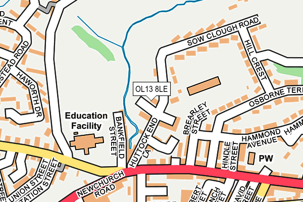 OL13 8LE map - OS OpenMap – Local (Ordnance Survey)