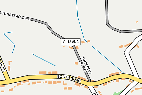 OL13 8NA map - OS OpenMap – Local (Ordnance Survey)