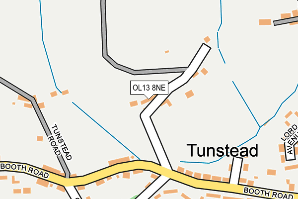 OL13 8NE map - OS OpenMap – Local (Ordnance Survey)