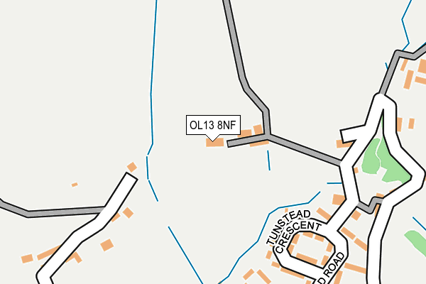 OL13 8NF map - OS OpenMap – Local (Ordnance Survey)