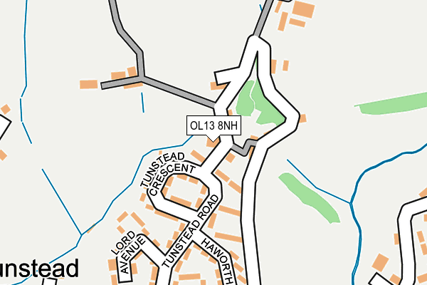 OL13 8NH map - OS OpenMap – Local (Ordnance Survey)