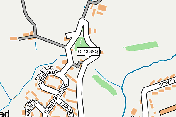 OL13 8NQ map - OS OpenMap – Local (Ordnance Survey)