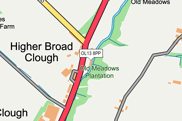 OL13 8PP map - OS OpenMap – Local (Ordnance Survey)