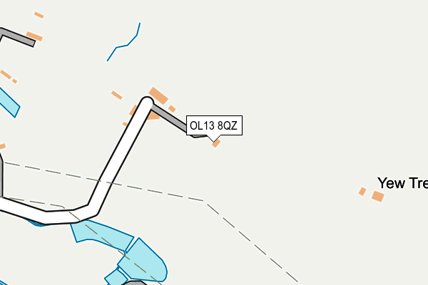 OL13 8QZ map - OS OpenMap – Local (Ordnance Survey)