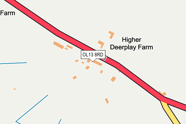 OL13 8RD map - OS OpenMap – Local (Ordnance Survey)