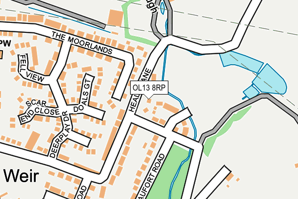 OL13 8RP map - OS OpenMap – Local (Ordnance Survey)
