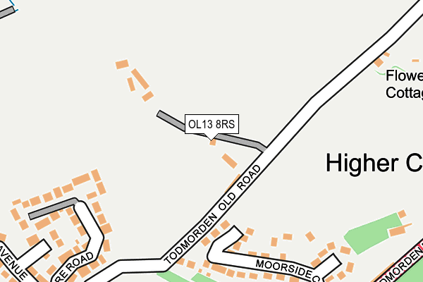 OL13 8RS map - OS OpenMap – Local (Ordnance Survey)