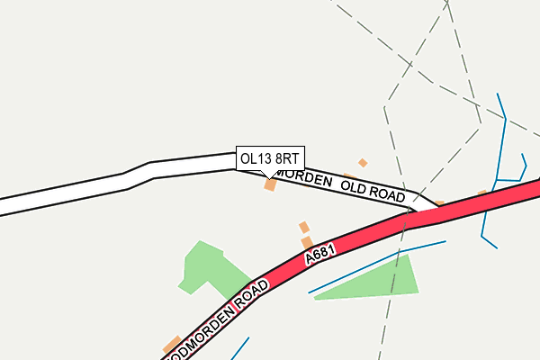 OL13 8RT map - OS OpenMap – Local (Ordnance Survey)