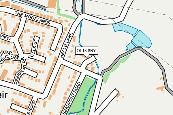 OL13 8RY map - OS OpenMap – Local (Ordnance Survey)