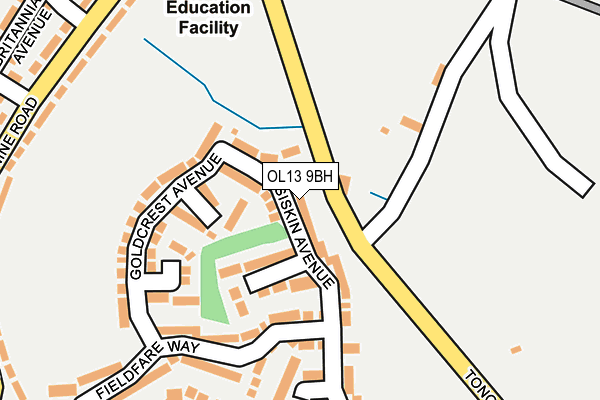 OL13 9BH map - OS OpenMap – Local (Ordnance Survey)