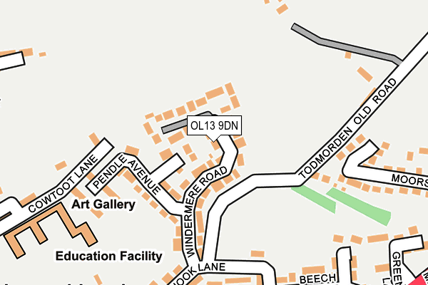 OL13 9DN map - OS OpenMap – Local (Ordnance Survey)