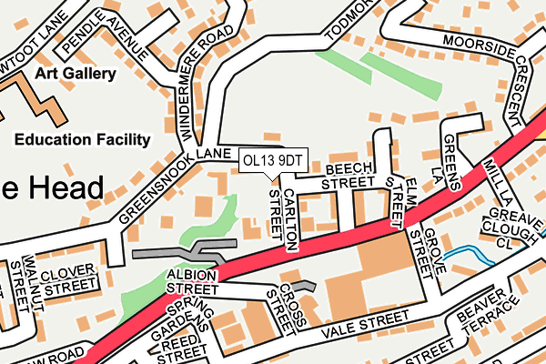 OL13 9DT map - OS OpenMap – Local (Ordnance Survey)