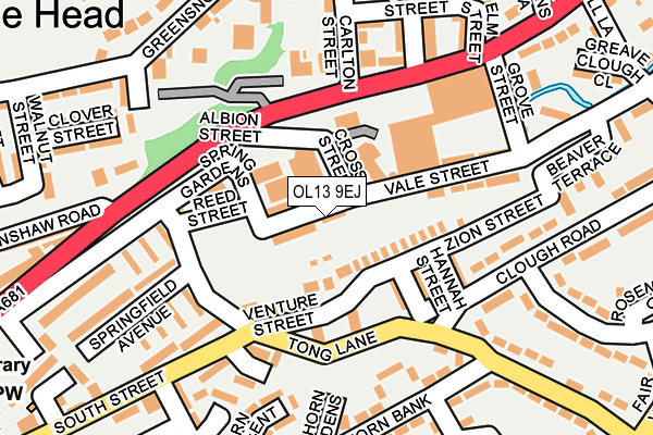 OL13 9EJ map - OS OpenMap – Local (Ordnance Survey)