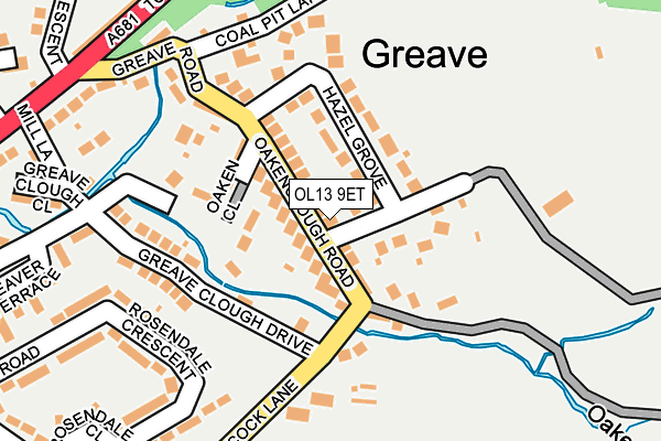 OL13 9ET map - OS OpenMap – Local (Ordnance Survey)