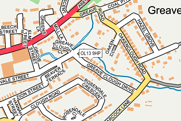 OL13 9HP map - OS OpenMap – Local (Ordnance Survey)