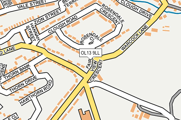 OL13 9LL map - OS OpenMap – Local (Ordnance Survey)