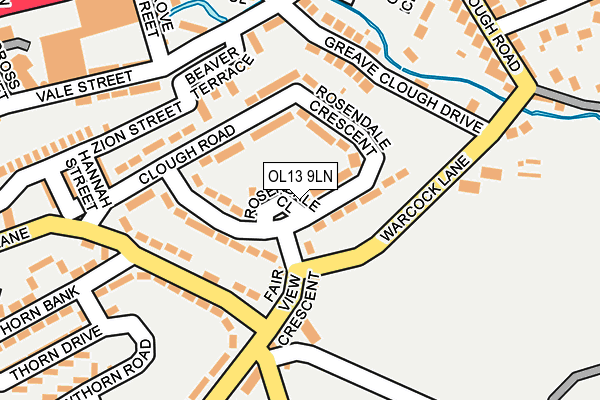 OL13 9LN map - OS OpenMap – Local (Ordnance Survey)