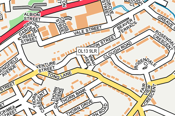 OL13 9LR map - OS OpenMap – Local (Ordnance Survey)