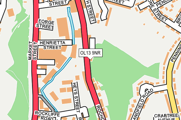 OL13 9NR map - OS OpenMap – Local (Ordnance Survey)