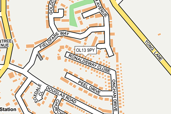 OL13 9PY map - OS OpenMap – Local (Ordnance Survey)