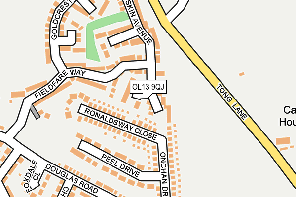 OL13 9QJ map - OS OpenMap – Local (Ordnance Survey)