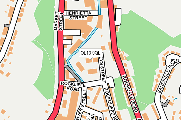 OL13 9QL map - OS OpenMap – Local (Ordnance Survey)