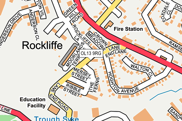 OL13 9RG map - OS OpenMap – Local (Ordnance Survey)