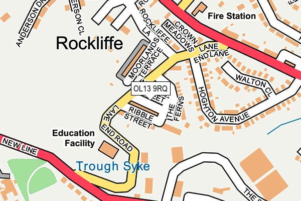 OL13 9RQ map - OS OpenMap – Local (Ordnance Survey)