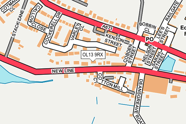 OL13 9RX map - OS OpenMap – Local (Ordnance Survey)