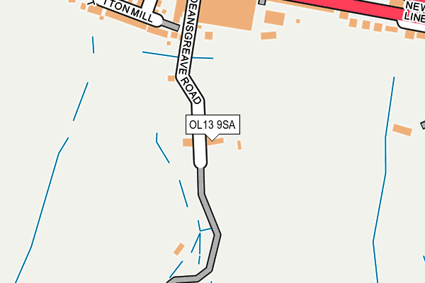 OL13 9SA map - OS OpenMap – Local (Ordnance Survey)