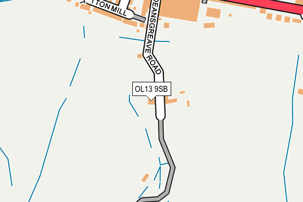 OL13 9SB map - OS OpenMap – Local (Ordnance Survey)