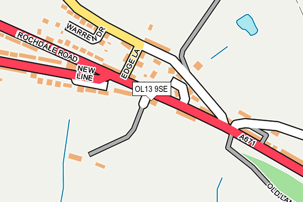 OL13 9SE map - OS OpenMap – Local (Ordnance Survey)