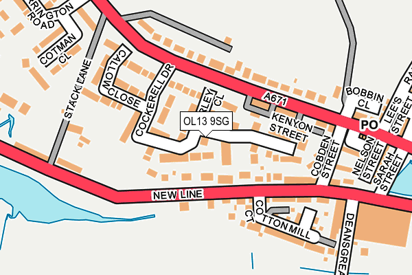 OL13 9SG map - OS OpenMap – Local (Ordnance Survey)