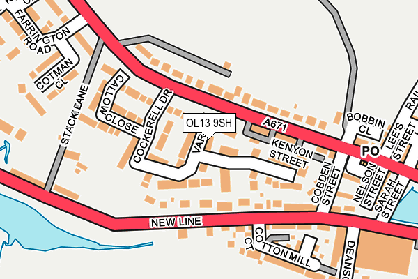 OL13 9SH map - OS OpenMap – Local (Ordnance Survey)