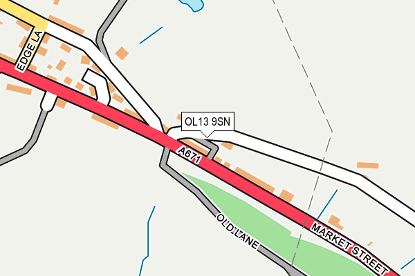 OL13 9SN map - OS OpenMap – Local (Ordnance Survey)