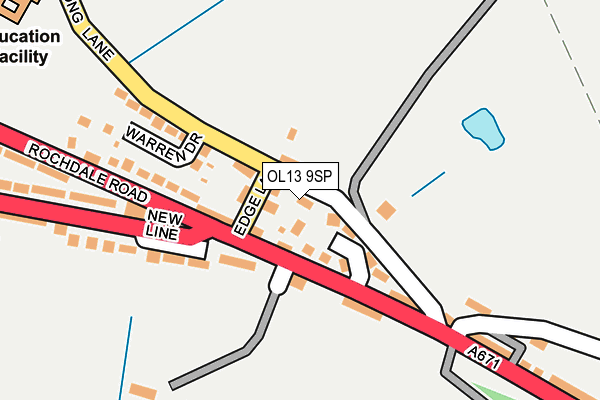 OL13 9SP map - OS OpenMap – Local (Ordnance Survey)