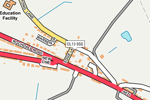 OL13 9SS map - OS OpenMap – Local (Ordnance Survey)