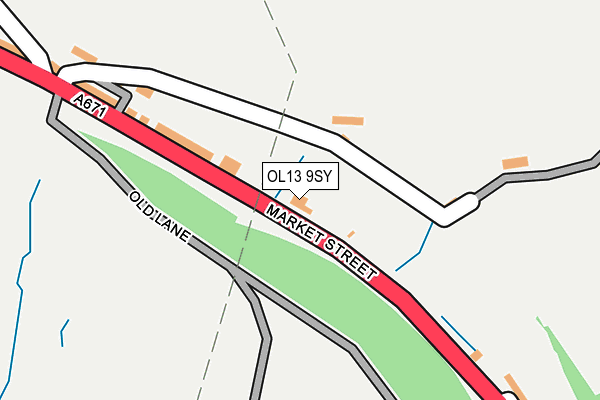 OL13 9SY map - OS OpenMap – Local (Ordnance Survey)