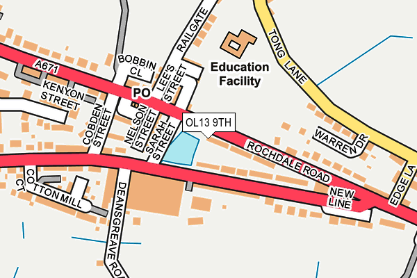 OL13 9TH map - OS OpenMap – Local (Ordnance Survey)