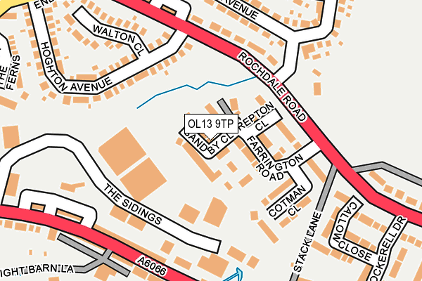 OL13 9TP map - OS OpenMap – Local (Ordnance Survey)