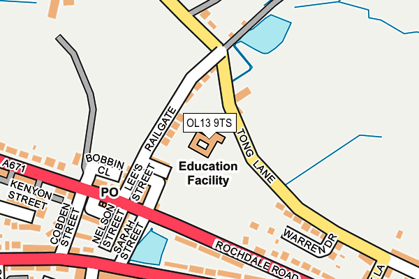 OL13 9TS map - OS OpenMap – Local (Ordnance Survey)