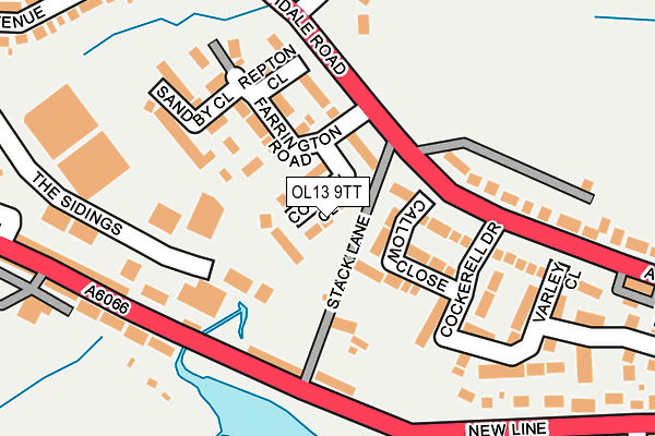 OL13 9TT map - OS OpenMap – Local (Ordnance Survey)