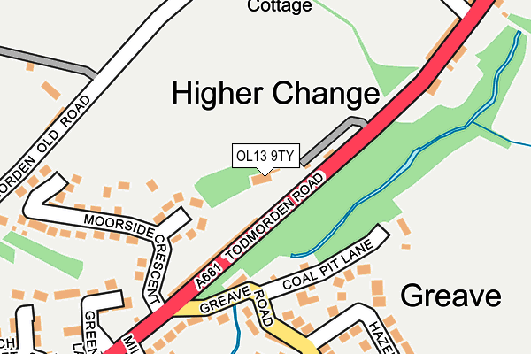 OL13 9TY map - OS OpenMap – Local (Ordnance Survey)