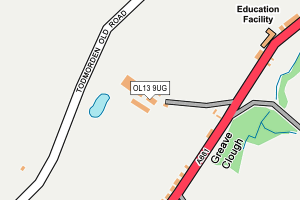 OL13 9UG map - OS OpenMap – Local (Ordnance Survey)