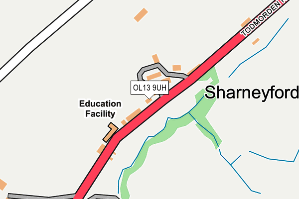 OL13 9UH map - OS OpenMap – Local (Ordnance Survey)