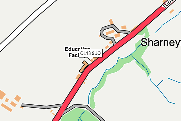 OL13 9UQ map - OS OpenMap – Local (Ordnance Survey)