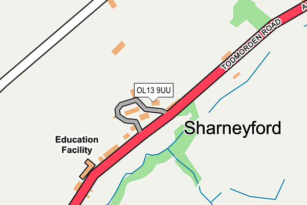 OL13 9UU map - OS OpenMap – Local (Ordnance Survey)