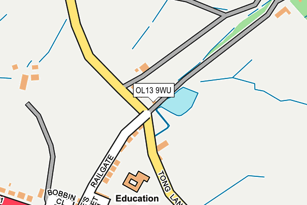 OL13 9WU map - OS OpenMap – Local (Ordnance Survey)