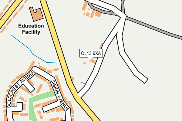 OL13 9XA map - OS OpenMap – Local (Ordnance Survey)